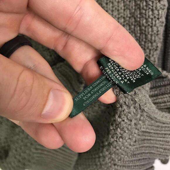 Lauren Ralph Lauren Sweater Womens Turtleneck Cableknit Chunky Heavy Cotton - Picture 8 of 8